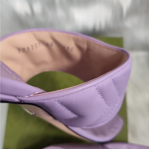 Gucci Purple Quilted Sandals - Picture 8 of 16
